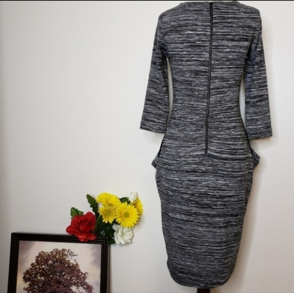French Connection Fast City Space Dress Pockets Bodycon Mini Spring Retro Office - Picture 16 of 16
